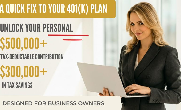 How to Put $500K Pre-Tax Into Your Own 401(k) and Cut $300K+ From Your Tax Bill