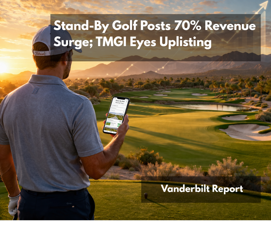 Stand-By Golf Posts 70% Revenue Surge; TMGI Eyes OTCQB Uplisting (OTCID: TMGI)