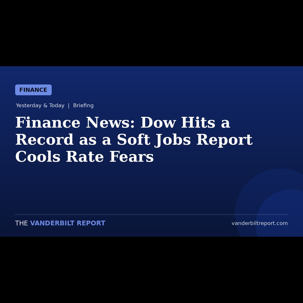 Dow Hits a Record as a Soft Jobs Report Cools Rate Fears
