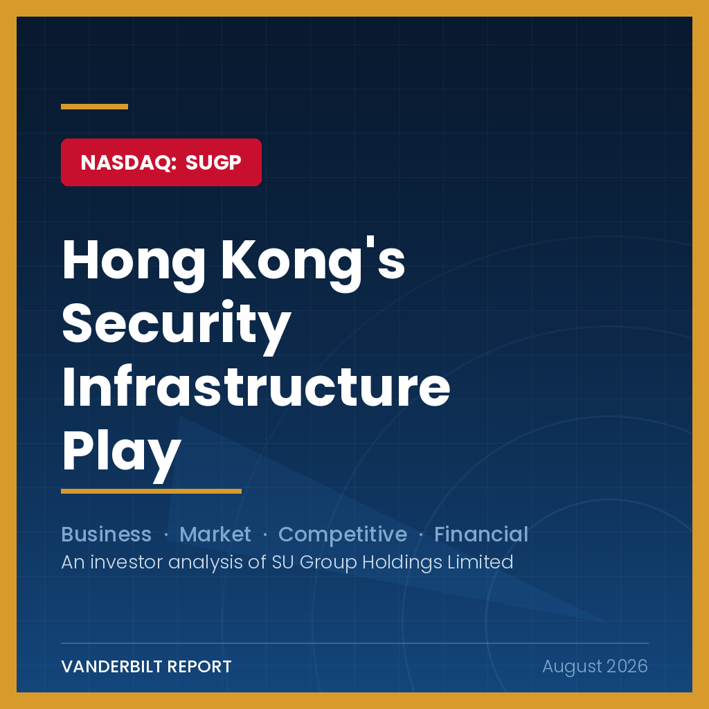 SU Group Holdings (Nasdaq: SUGP): A US$2 Million Market Cap Sitting on a US$24 Million Security Franchise