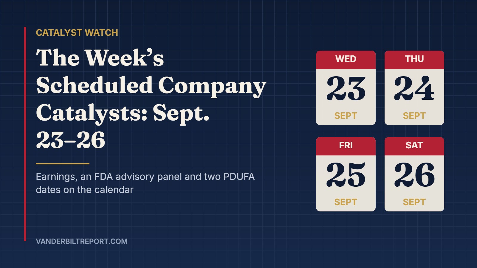 Catalyst Watch: FDA Panel on GRAIL’s Galleri, Costco Earnings and Two PDUFA Dates (Sept. 23–26)