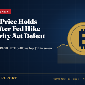 Bitcoin price holds $76K after Fed hike and Clarity Act defeat – Vanderbilt Report featured image