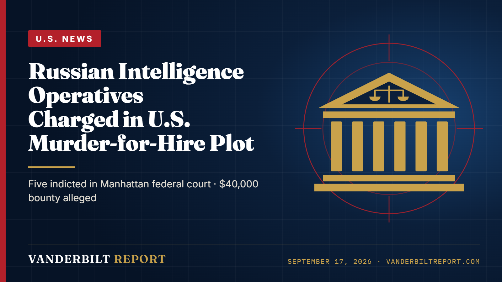 Russian Intelligence Operatives Charged in U.S. Murder-for-Hire Plot: What the DOJ Indictment Reveals