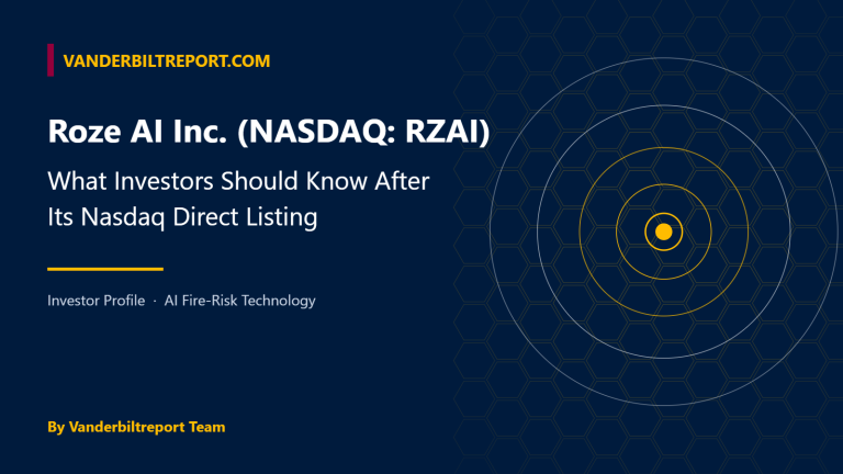 Roze AI Inc. (NASDAQ: RZAI) investor profile featured image with headline and By Vanderbiltreport Team