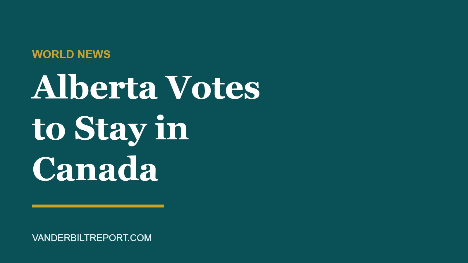 Alberta Referendum Results: Voters Reject Separation, Choose to Remain in Canada