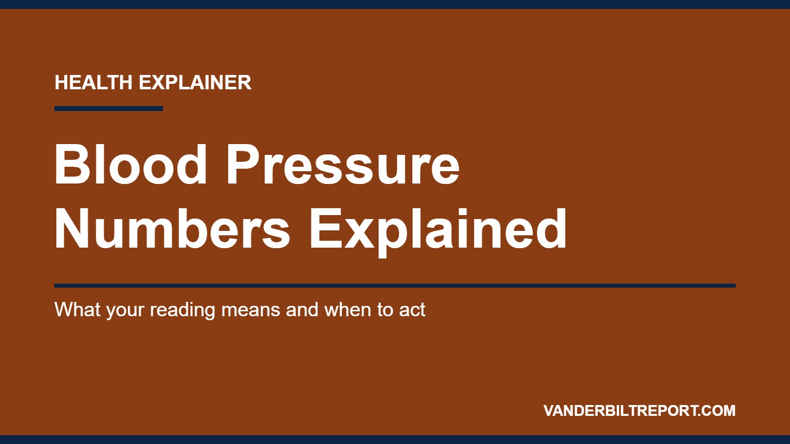 Blood Pressure Readings Explained: What the Numbers Mean and When to Act