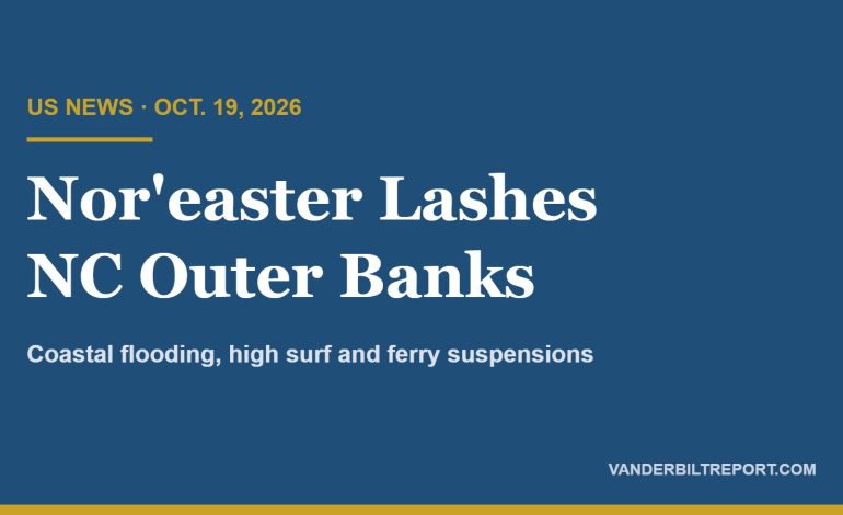 Outer Banks Nor’easter: Coastal Flood Warnings, Ferry Suspensions and Evacuations as Storm Lingers Off North Carolina