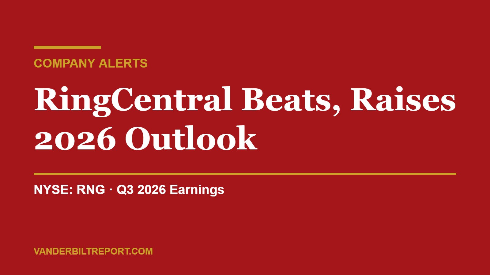 RingCentral Earnings: Q3 Profit Beats Estimates, 2026 Outlook Raised as AI Customer ARR Doubles