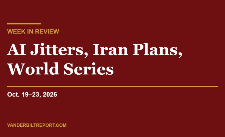 Week in Review (Oct. 19–23, 2026): AI Spending Jitters, Iran Strike Plans Report, Alberta Stays and a First-Time World Series Champion Ahead
